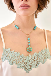 FLOWER PENDANT - BLUE