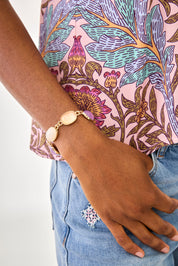 GEOMETRIC BEAD BRACELET - VIOLET