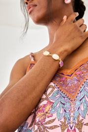 GEOMETRIC BEAD BRACELET - VIOLET