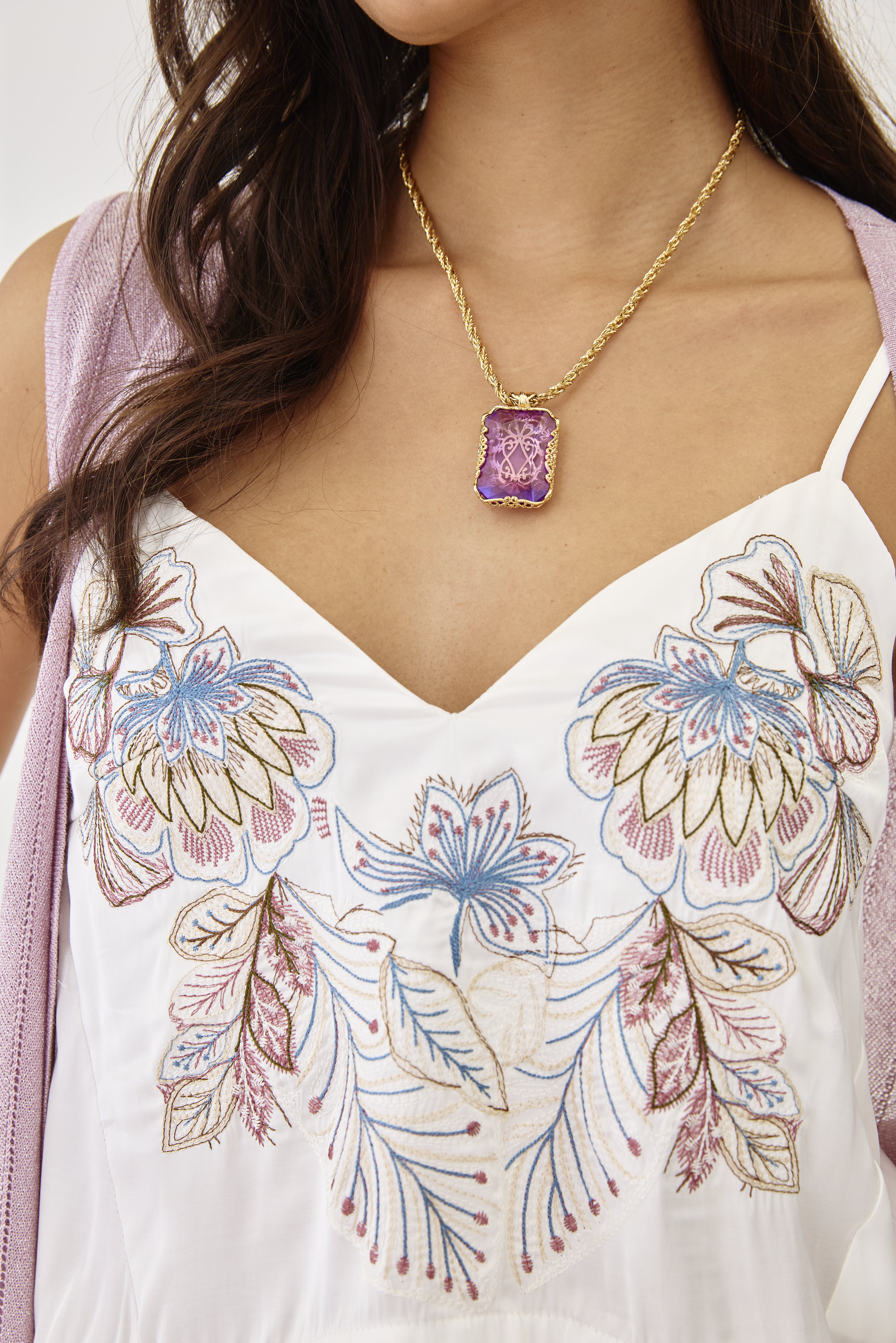 COLLAR PIEDRA - VIOLETA