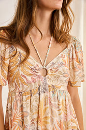 VESTIDO MANGA CORTA TROPIC - CORAL