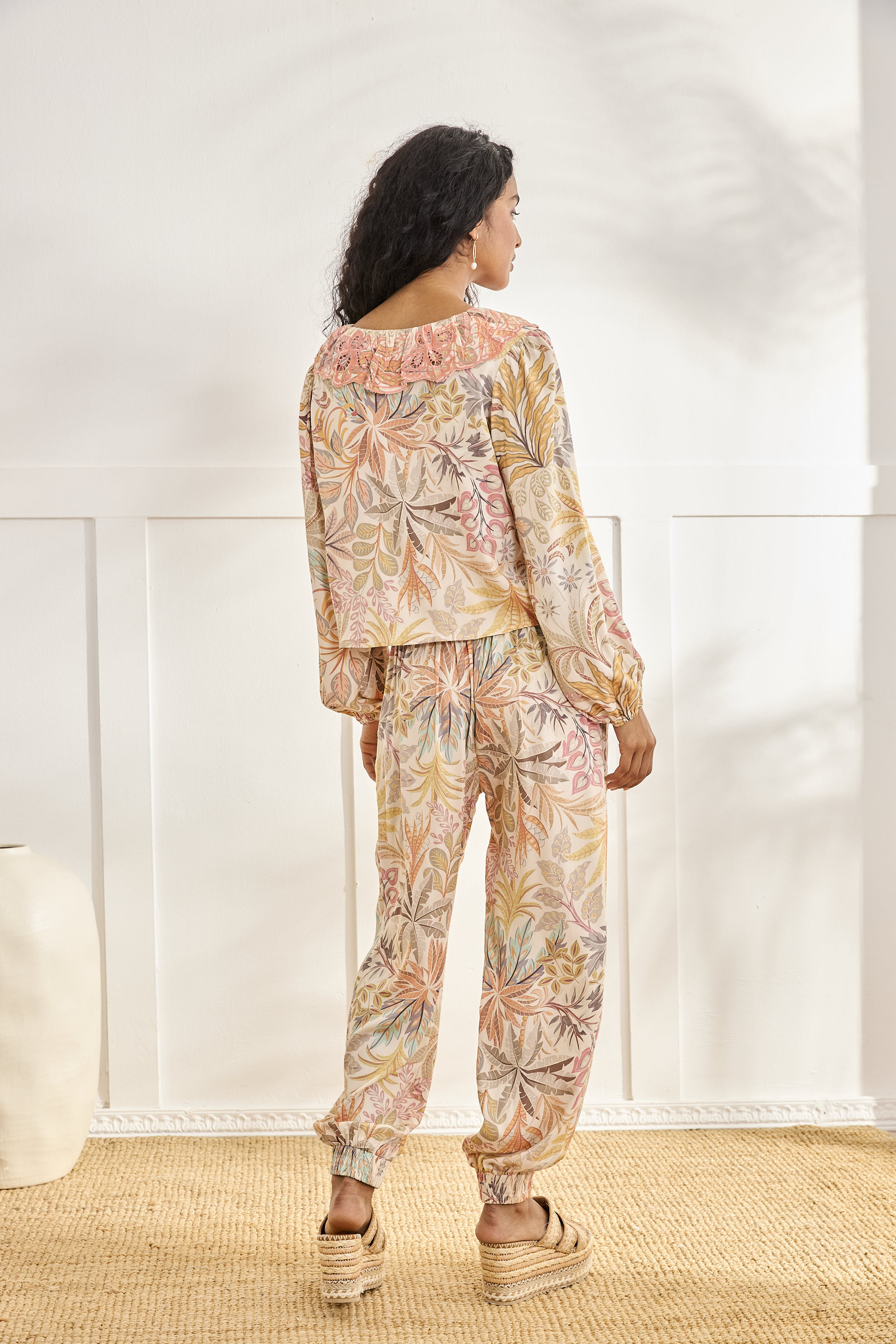 BLUSA ESTAMPADO TROPIC - CRUDO