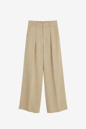 PANTALÓN RAYA DIPLOMÁTICA PINZAS - CAMEL