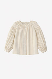 MIXED MAO STRIPED BLOUSE - BLUE