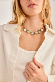 SHORT DENIM JACKET WITH RUFFLES - WHITE