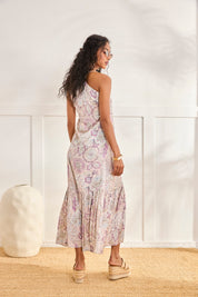 SILKY FLORAL DRESS - PINK