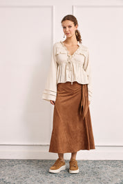 FALDA ANTELINA LAZADA - CAMEL
