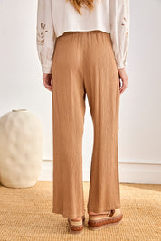 PANTALÓN SMOKED PINZAS - CAMEL