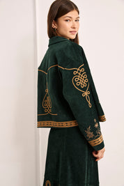 CHAQUETA TERCIOPELO MILITAR - VERDE