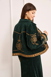 CHAQUETA TERCIOPELO MILITAR - VERDE