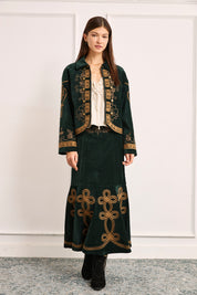 CHAQUETA TERCIOPELO MILITAR - VERDE