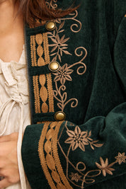 CHAQUETA TERCIOPELO MILITAR - VERDE
