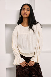 BLUSA SEDOSA JACQUARD - IVORY