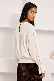 BLUSA SEDOSA JACQUARD - IVORY