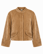 CHAQUETA TERCIOPELO MAO BORDADOS - CAMEL