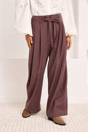 TAILORED TROUSERS WITH DARTS - MAUVE - MAUVE