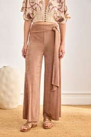 PANTALÓN ELÁSTICO LAZADA - CAMEL