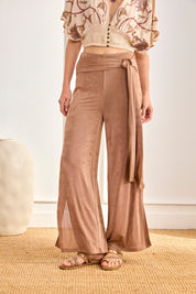 PANTALÓN ELÁSTICO LAZADA - CAMEL