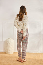 PANTALÓN ESTAMPADO RETRO - ROSA