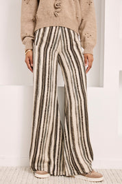 PANTALÓN FLUIDO RAYAS TRAZOS - IVORY