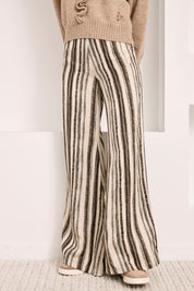 PANTALÓN FLUIDO RAYAS TRAZOS - IVORY