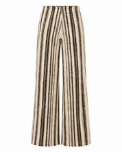 FLUID TROUSERS WITH BRUSHSTROKE STRIPES - IVORY - IVORY