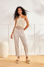 PANTALÓN A RAYAS - ROSA