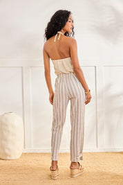 PANTALÓN A RAYAS - ROSA