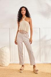 PANTALÓN A RAYAS - ROSA