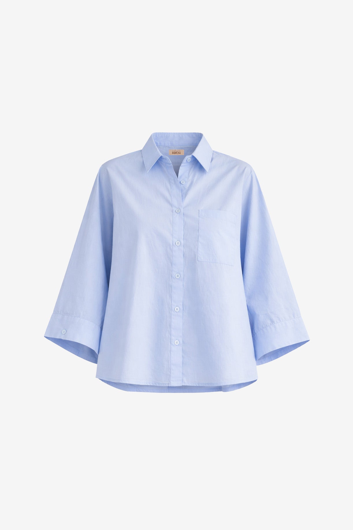 BLUSA OVERSIZED BOLSILLO - AZUL