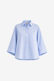 BLUSA OVERSIZED BOLSILLO - AZUL