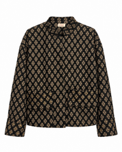 HERALDIC FLORAL JACQUARD JACKET - BLACK - BLACK