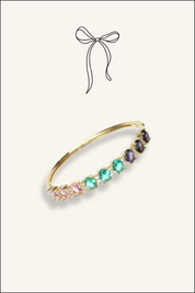 BRAZALETE PIEDRAS MULTICOLOR - PINK