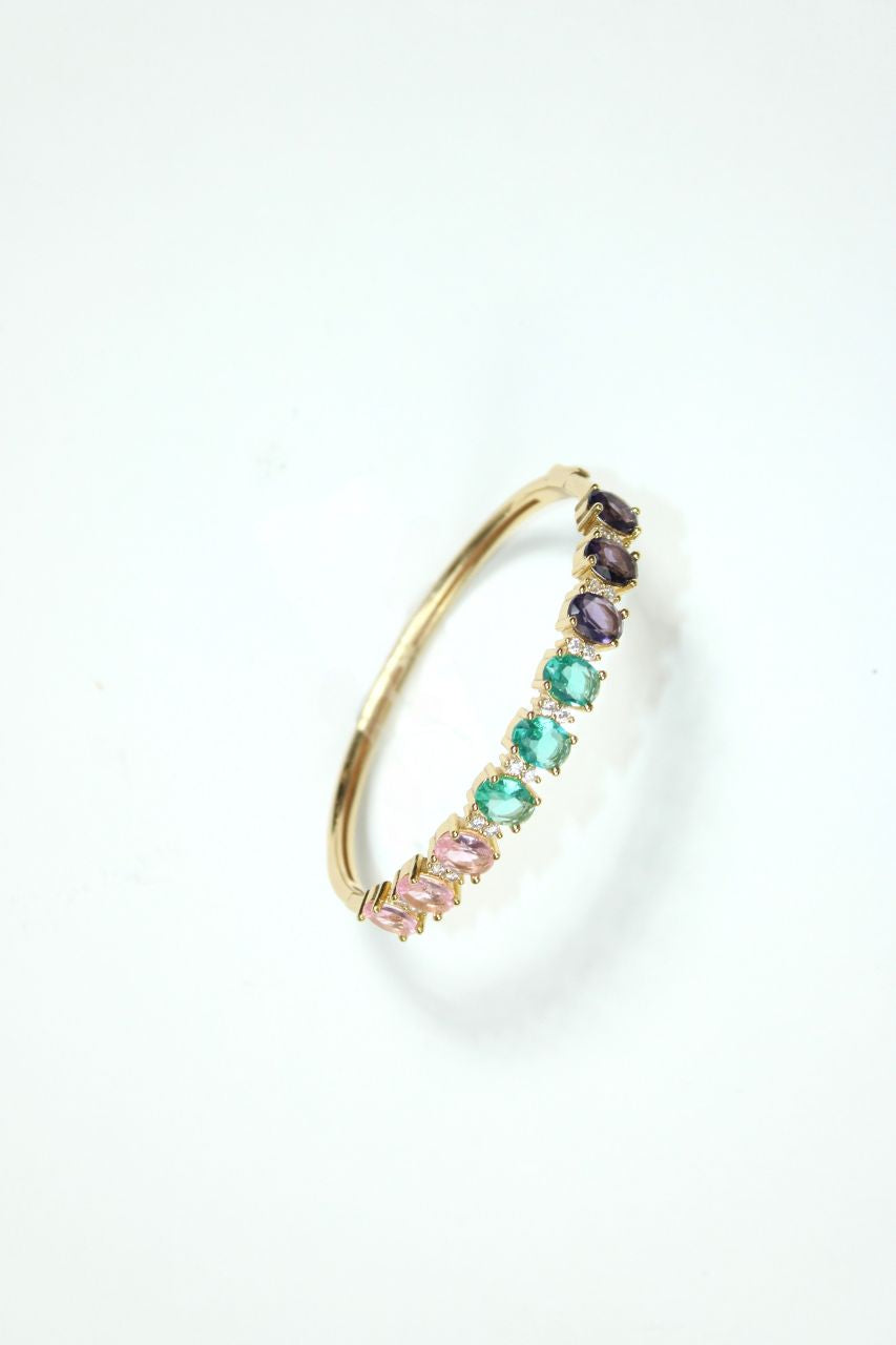 BRAZALETE PIEDRAS MULTICOLOR - PINK