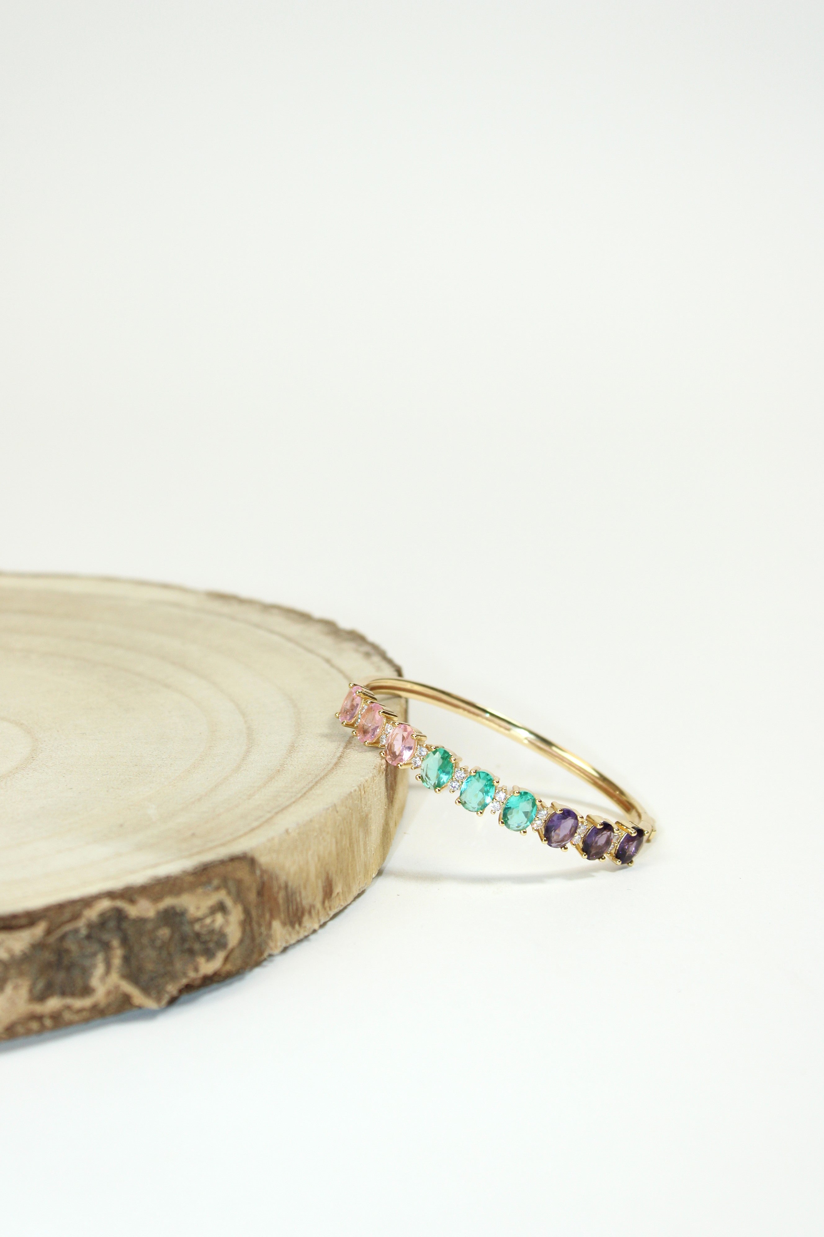 BRAZALETE PIEDRAS MULTICOLOR - PINK