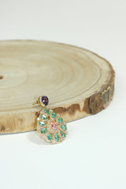 PENDIENTES PIEDRAS MULTICOLOR - PINK