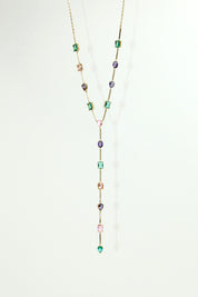 COLLAR PIEDRAS MULTICOLOR - PINK