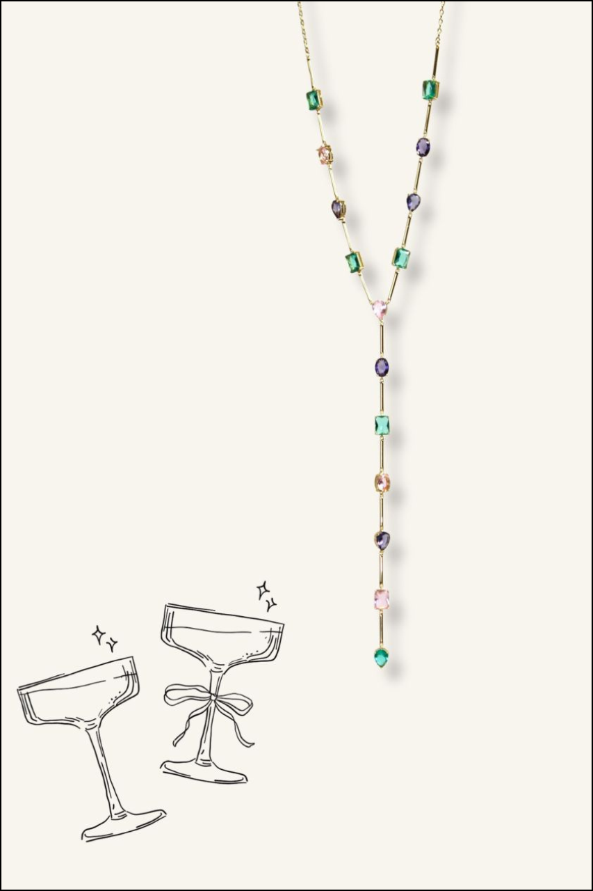 COLLAR PIEDRAS MULTICOLOR - PINK