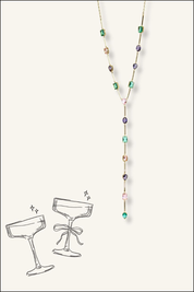 COLLAR PIEDRAS MULTICOLOR - PINK