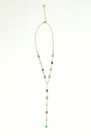 COLLAR PIEDRAS MULTICOLOR - PINK