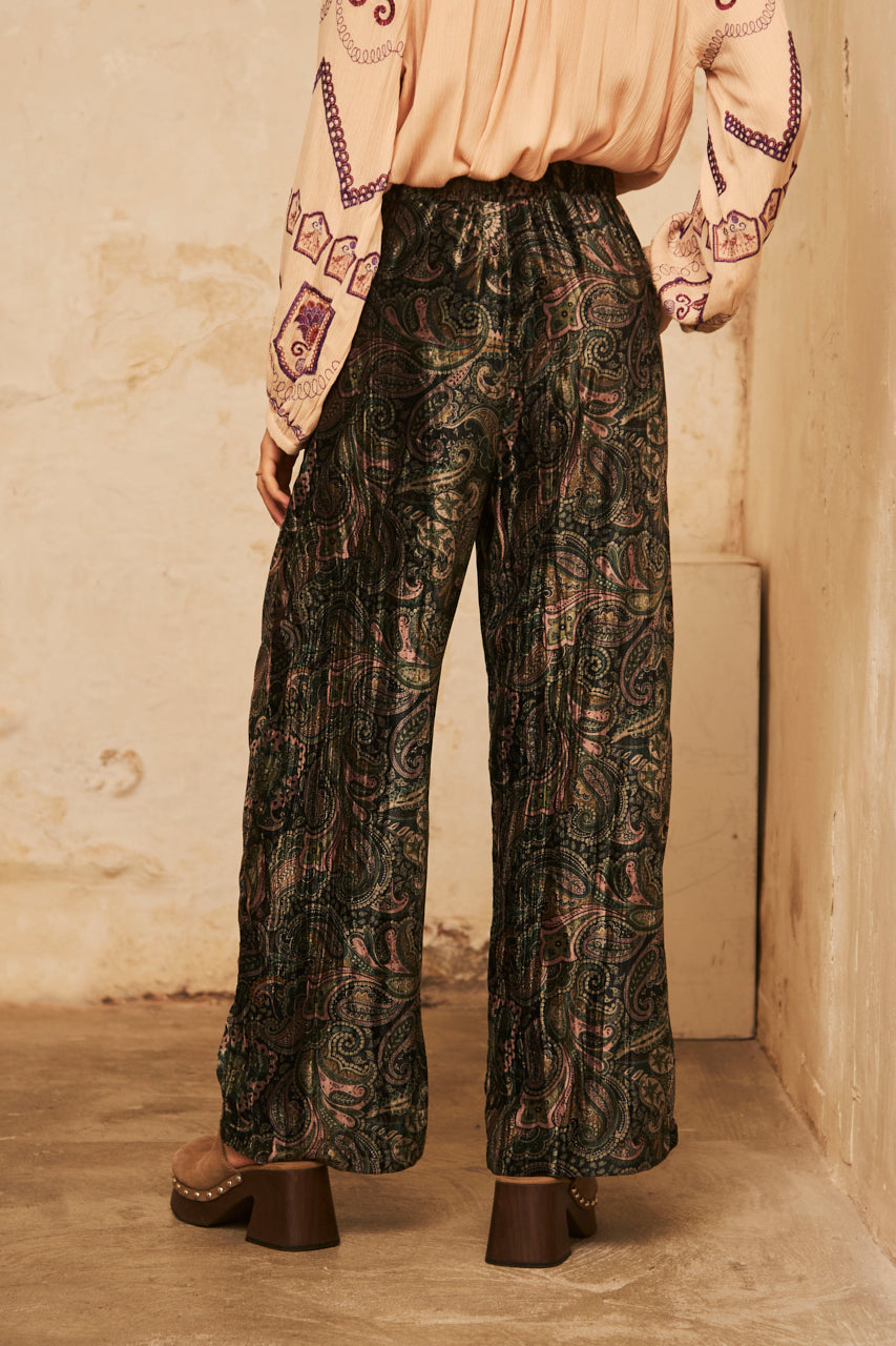 PANTALON RECTO ESTAMPADO - GREEN