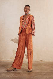 PANTALON RECTO CARGO - BRICK