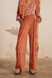 PANTALON RECTO CARGO - BRICK