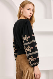 BLUSA MAO CENEFAS - NEGRO