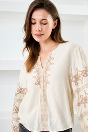BLUSA MAO CENEFAS - IVORY - ECRU