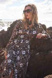 VESTIDO CAMISERO TIE DYE - CHOCOLATE