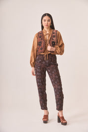 PANTALÓN CARGO ESTAMPADO - CHOCOLATE
