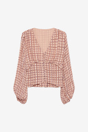 PLAID CROP TOP - VIOLET