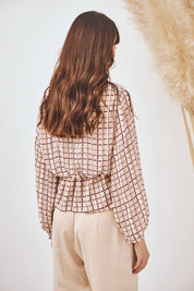 PLAID CROP TOP - VIOLET