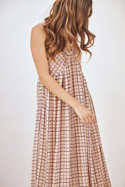VESTIDO LARGO ESTAMPADO FLUIDO - VIOLETA
